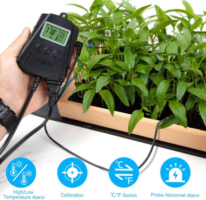 Inkbird WiFi Heat Mat Reptile Thermostat Controller Temperature Controller with 2 Probes and 2 Outlets, IPT-2CH Reptiles Heat Mat Thermostat (Max 250W per Outlet) - Image 2