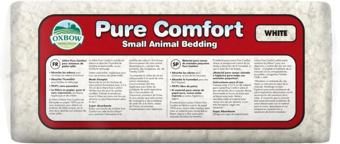 Oxbow Animal Health Pure Comfort Bedding, Rabbit, Hamster, & Guinea Pig Bedding, Bunny Supplies for Litter Box, Pet Safe, 99.9% Dust-Free, White Paper, 72 Liter Bag - Image 6
