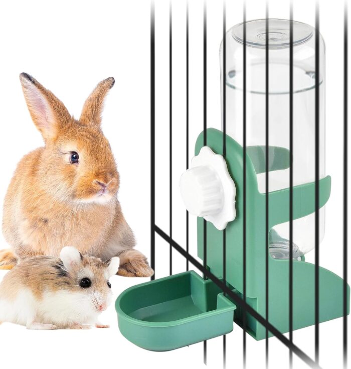 kathson Rabbit Water Dispenser for Cage 17 Oz Hanging Guinea Pig Water Bottle No Drip Gravity Automatic Bunny Water Bottle No Leak Small Animal Water Bottle for Chinchilla Ferret Hamster(Green - Image 6