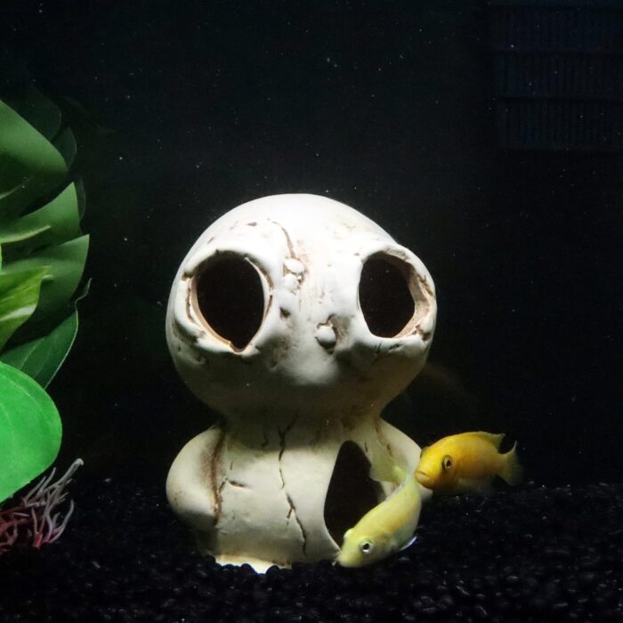 ALEGI Aquarium Ceramic Decoration Mountain, Cave Rock for Cichlids, Betta Fish Tank (Monster) - Image 2