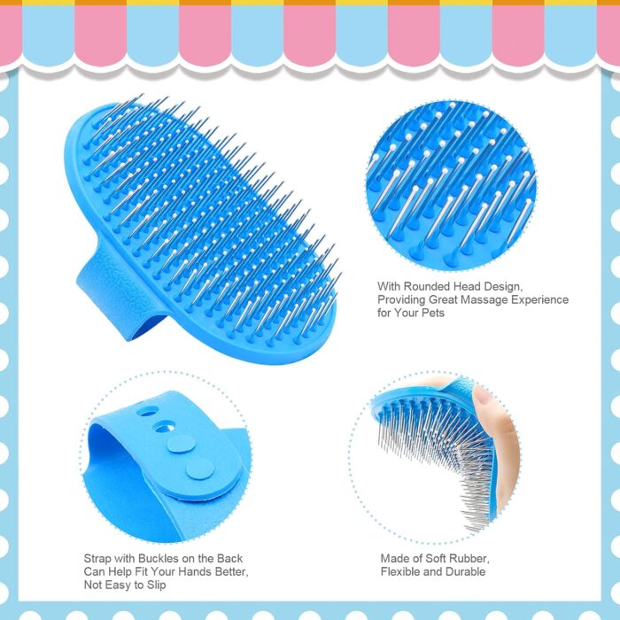 Rabbit Grooming Kit, Rabbit Brush for Shedding with Bunny Nail Clipper, Rabbit Nail Trimmers with Pet Combs for Hamster Guinea Pig Ferret by KALAMANDA(6 Pack) - Image 6