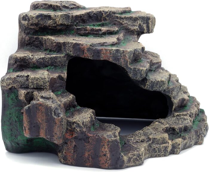 JIHAQUA Bearded Dragon Tank Accessories Extra Large Reptile Hideouts Cave Habitat Decor Bearded Dragon Clothes - Image 3