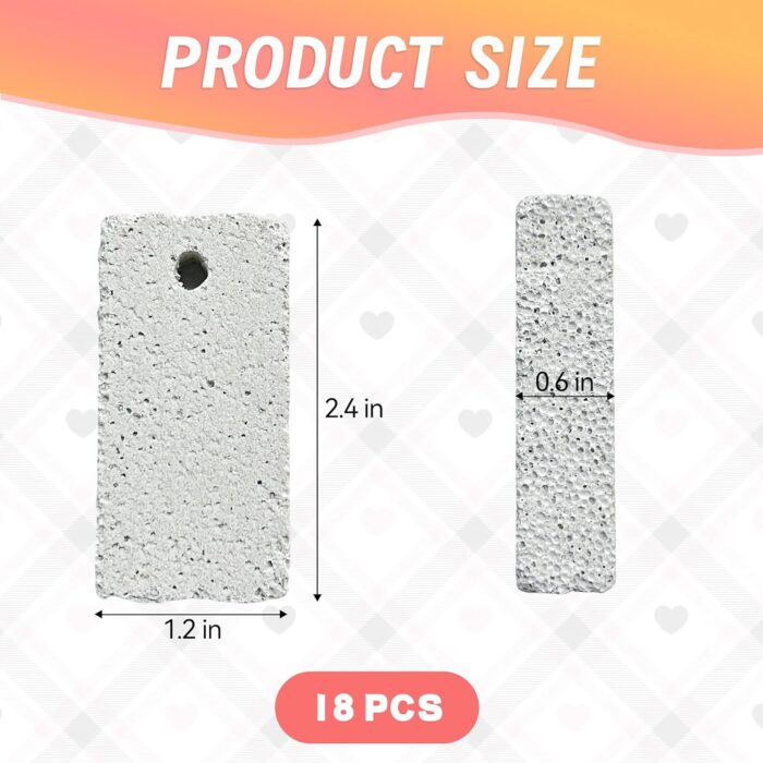 18 Pcs Small Animal Pet Lava Bites Chews Toy Mineral Calcium Stone Bunny Teeth Grinding Block for Hamster Chinchilla Rabbit Squirrel Rat Parrot Guinea Pig - Image 4