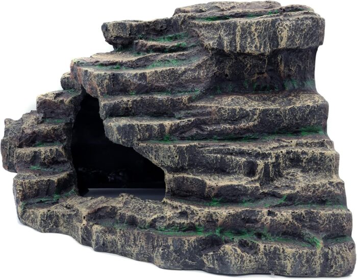 JIHAQUA Bearded Dragon Tank Accessories Extra Large Reptile Hideouts Cave Habitat Decor Bearded Dragon Clothes - Image 4