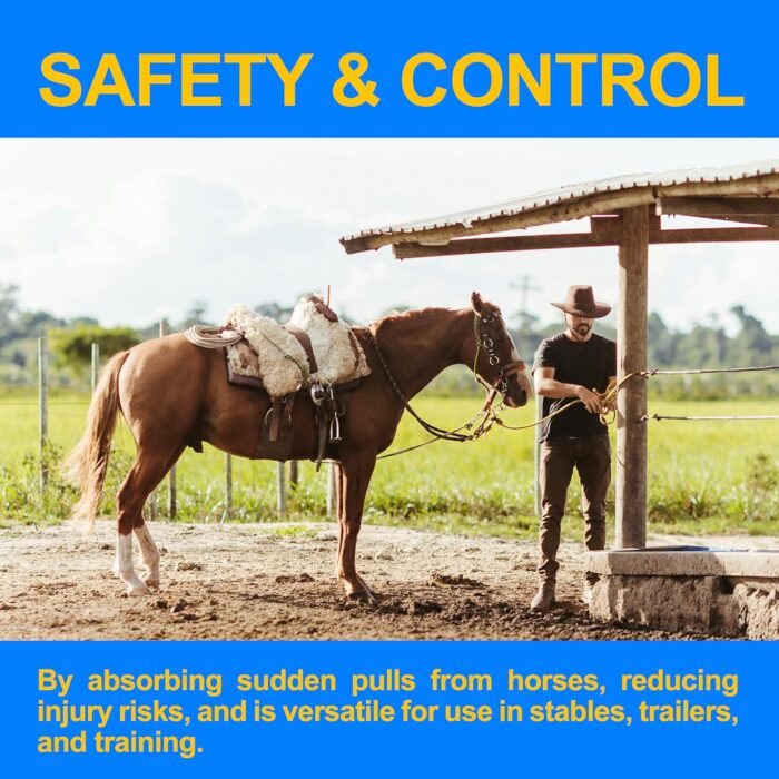 Stainless Steel Horse Tie Ring,Safe Humane Tie Ring for Horses,Adjustable Magnetic Tie Ring for Pulling & Stress Relief,Ideal for Horse Training and Restraint - Image 2