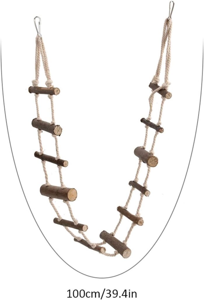 Bird Ladder, Hamster Ladder, Squirrel Toys. Hamster Bridge Squirrel Cage Accessories, Rope Climbing Toys - Image 7