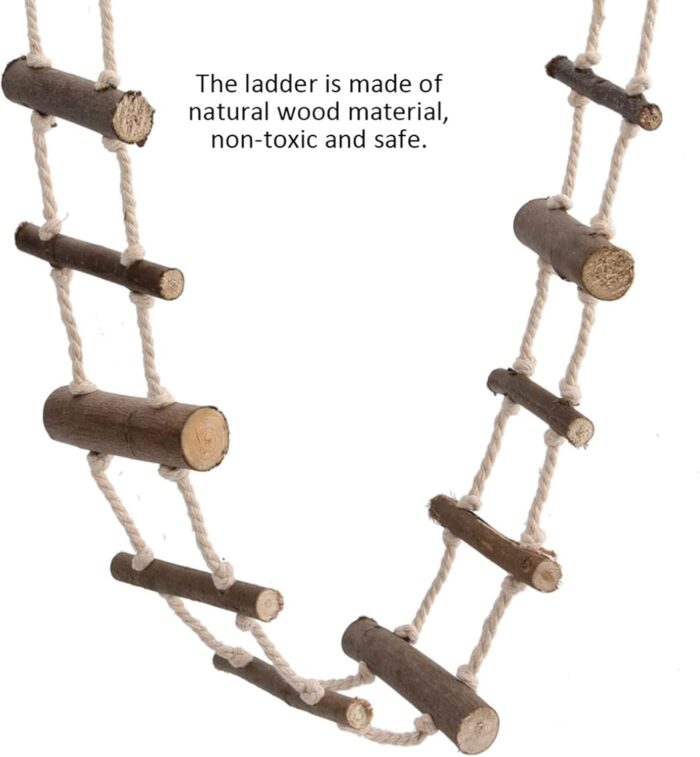Bird Ladder, Hamster Ladder, Squirrel Toys. Hamster Bridge Squirrel Cage Accessories, Rope Climbing Toys - Image 5