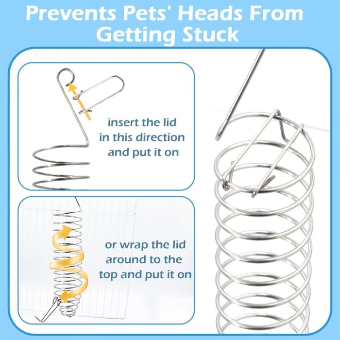2Pcs Rat Enrichment Toys, 304 Stainless Steel Rat Foraging Toy for Fruit Vegetable Holder, Fancy Mice Cage Accessories Puzzle Toy, Hanging Rodent Toys Slow Feeder, Bird Foraging for Parakeet - Image 6