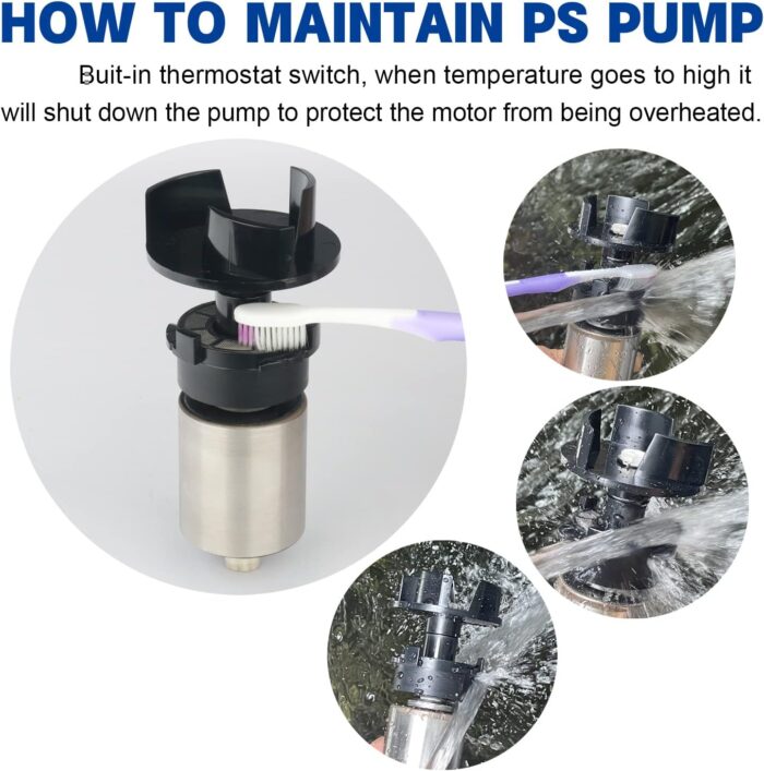 (3200GPH-175W,UL listed) High Flow Large Fountain Submersible Water Pond Sump Pump Aquarium Electric Waterfall Pump Outdoor PS-3200 - Image 5