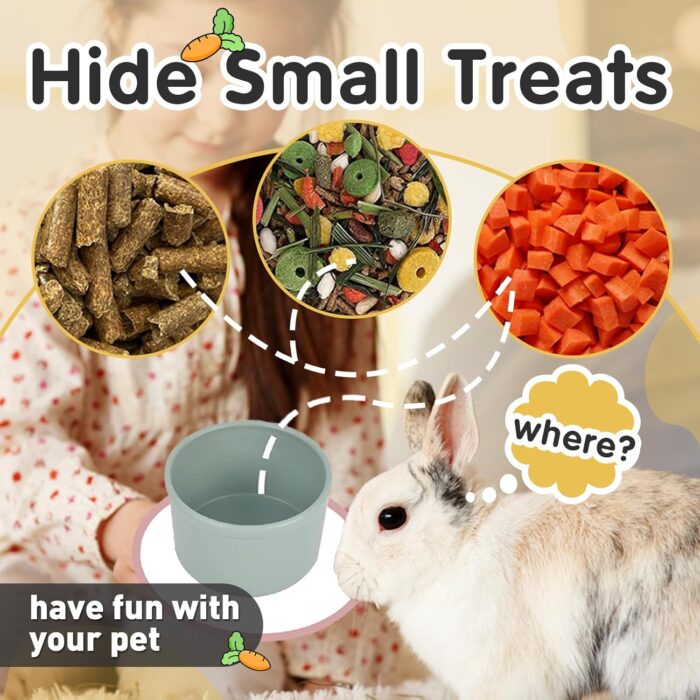 8 Pcs Stacking Cups for Rabbits, Colorful Bunny Toys for Rabbits and Small Animals, Nesting Rabbit Toys of Different Sizes, Bunny Stacking Cups for Hiding Food and Playing - Image 4
